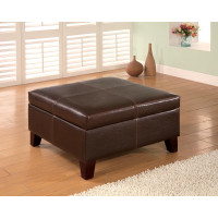 Coaster Furniture 501042 Square Storage Ottoman Dark Brown